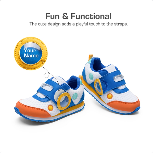 [Storybook Captain] Kids Hook and Loop Sneakers - WHITE/BLUE - 4